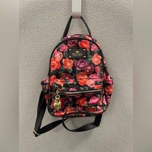 Juicy Couture Floral Backpack - Black and Pink